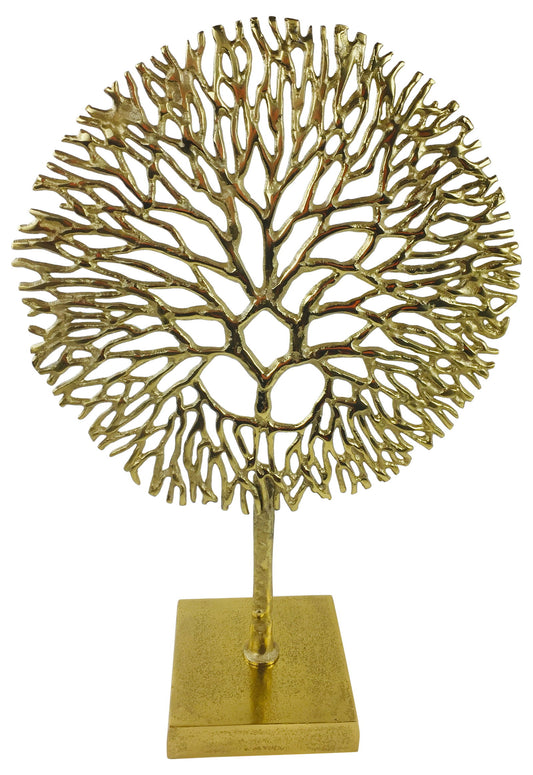 Gold Coral Sculpture