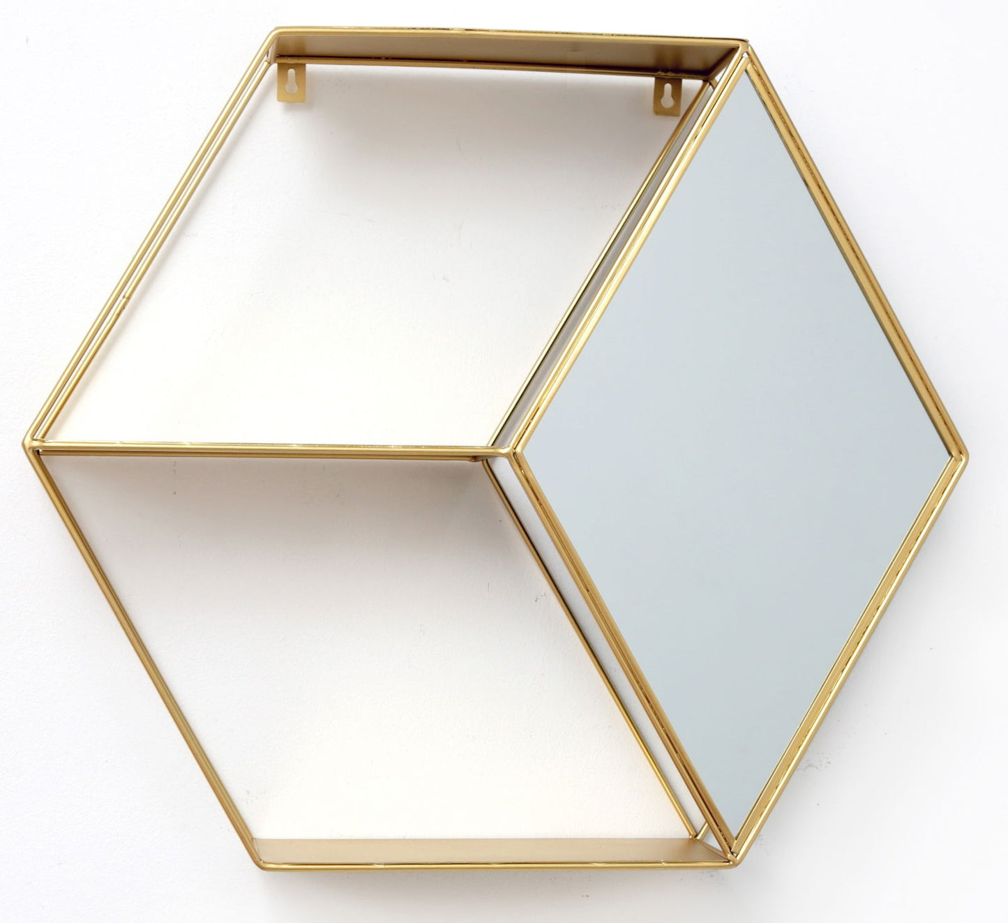 Hexagon Golden Mirror Unit