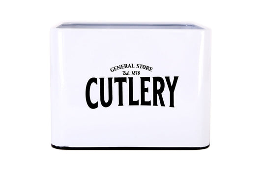 General Store Metal Cutlery Box 18x16cm