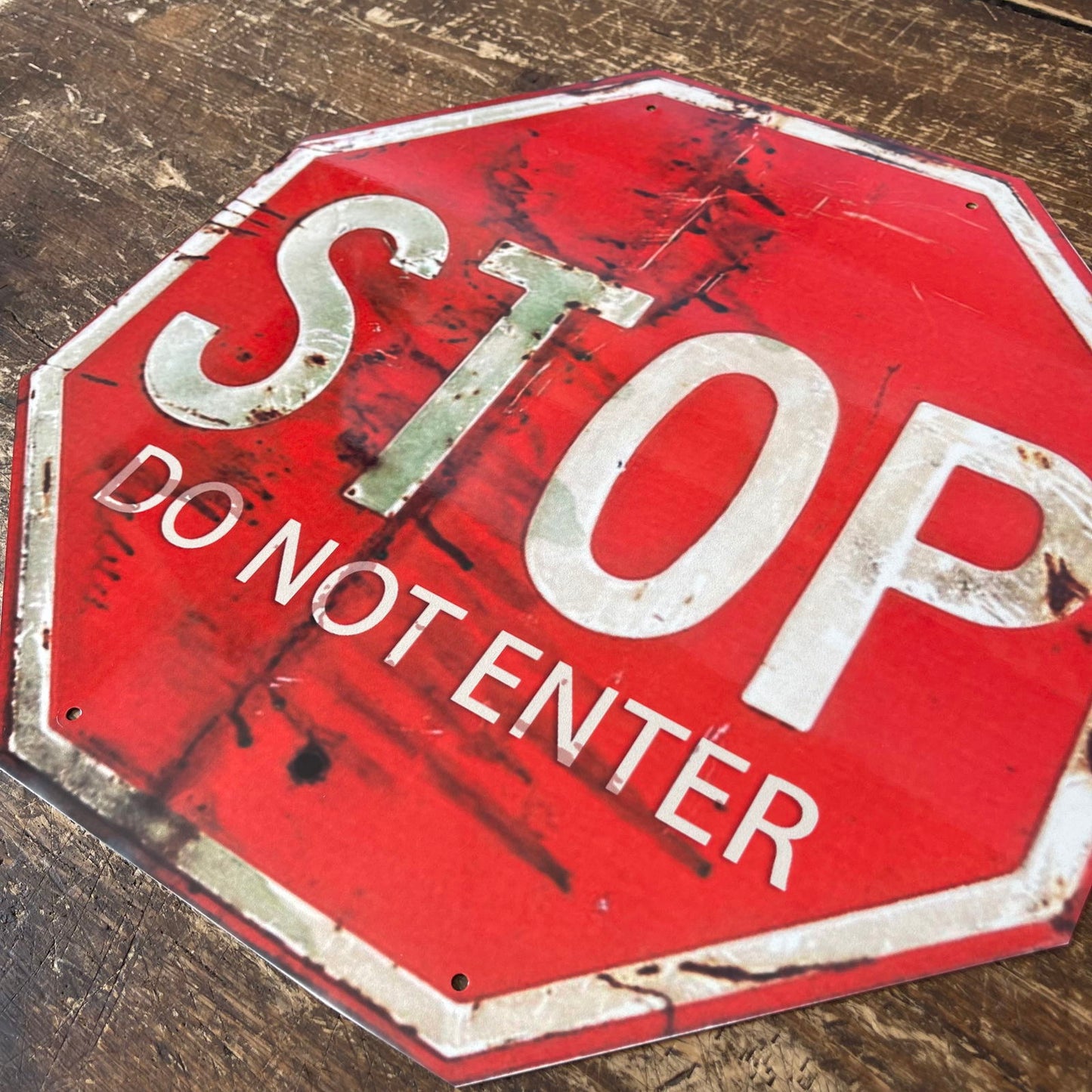 Vintage Metal Sign - Stop, Do Not Enter Sign