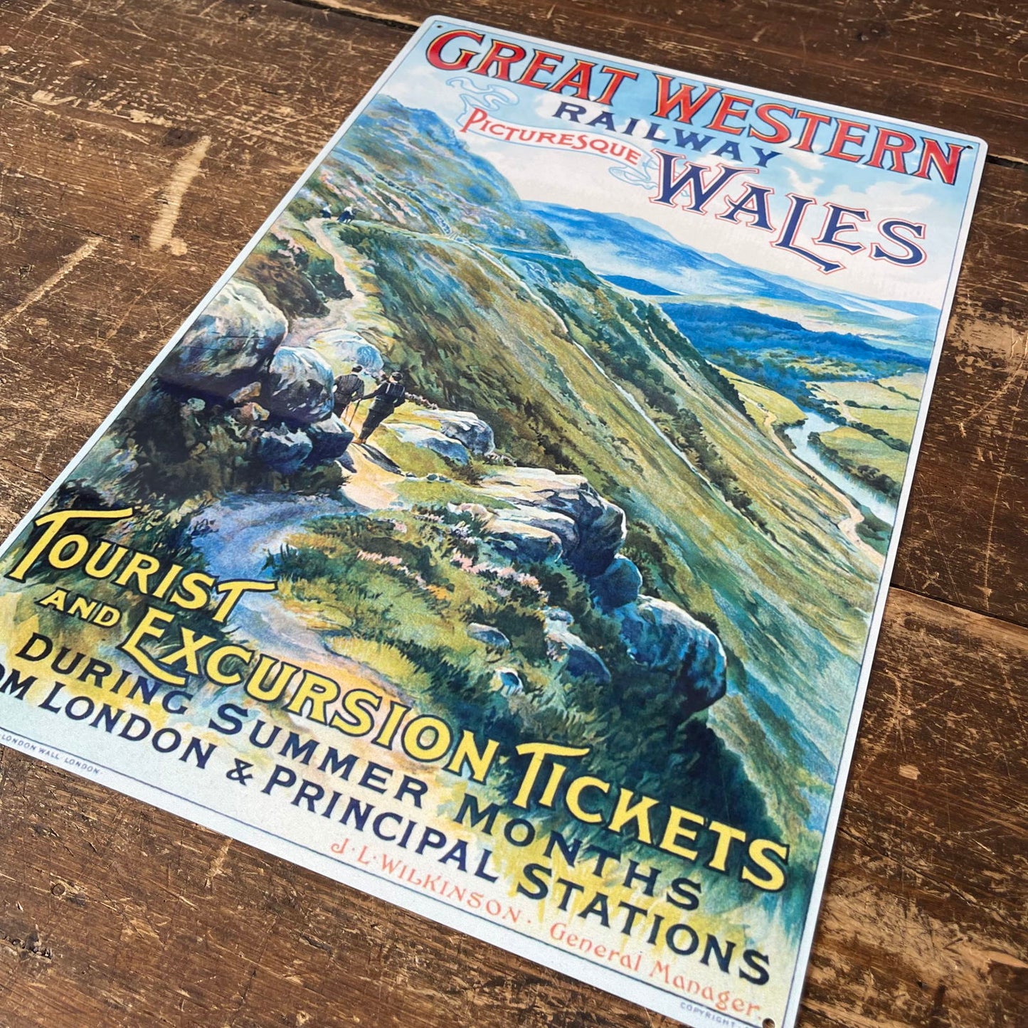 Vintage Metal Sign - British Railways Retro Advertising, Great Western Wales