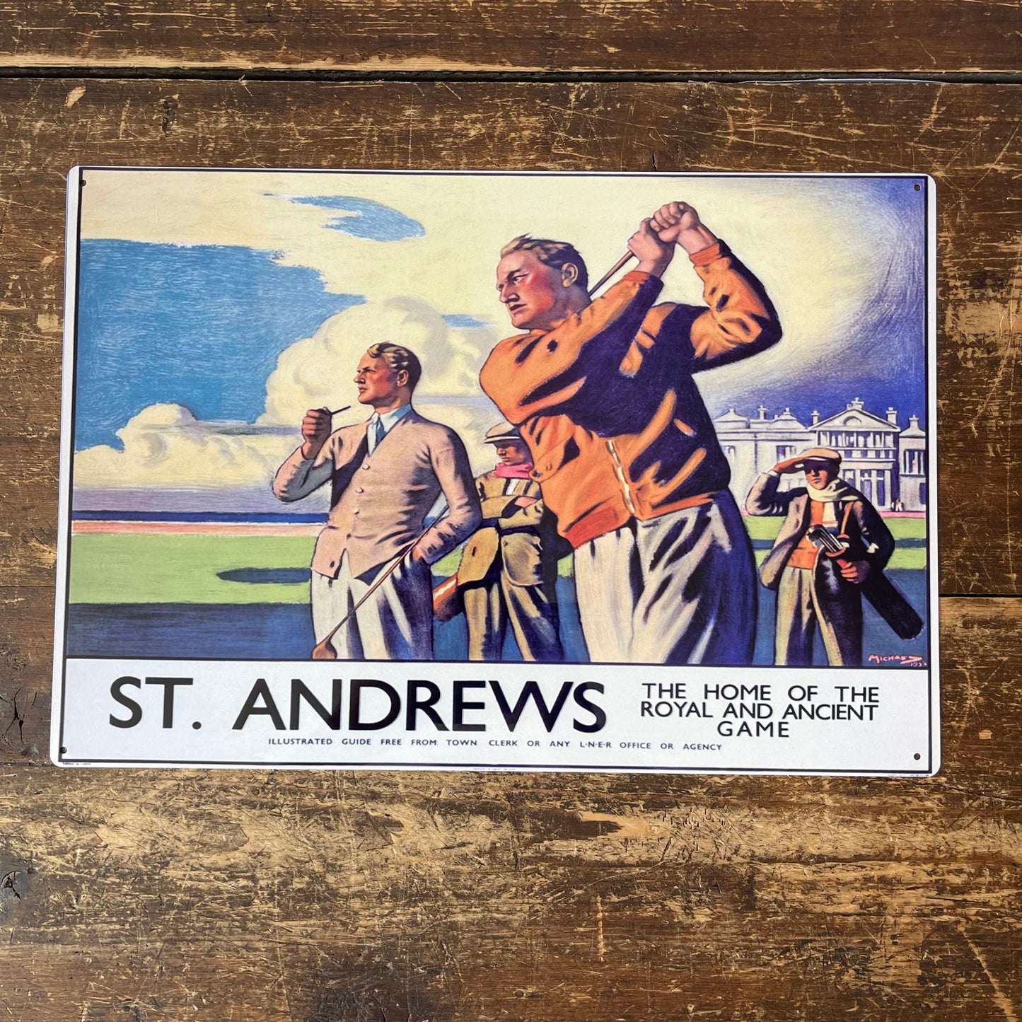 Vintage Metal Sign - British Railways Retro Advertising, St Andrews, Scotland