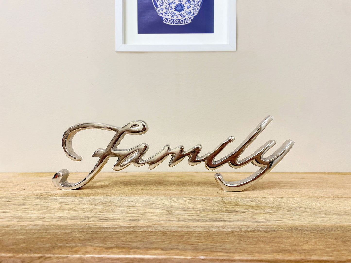 Silver Aluminium Family Ornament