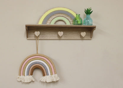 Rainbow Shelf with Hooks