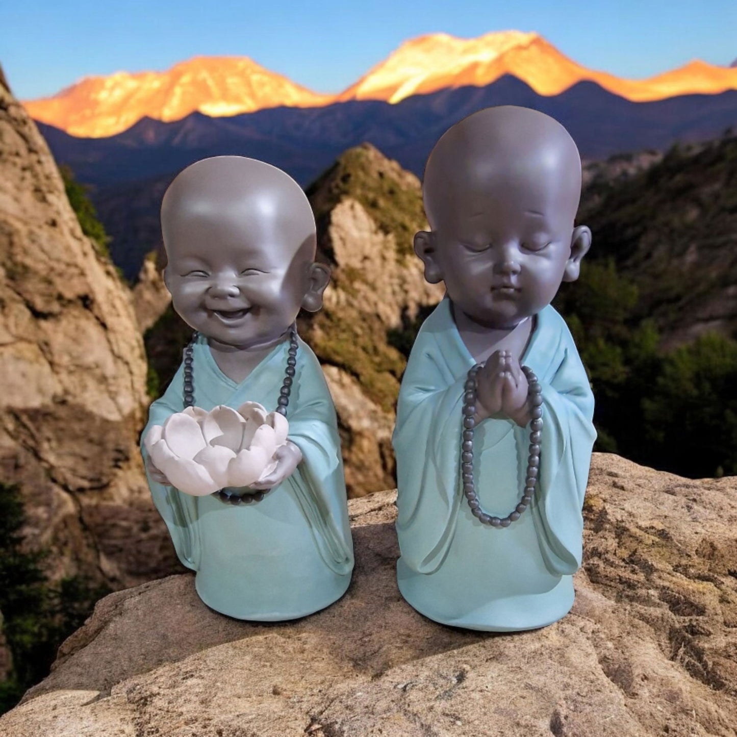 Large Buddha Set Of 2, 30cm