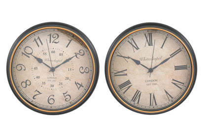 Antique Style Wall Clock Roman Numerals 34cm