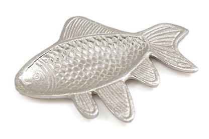 Silver Metal Fish Shape Tray 19cm