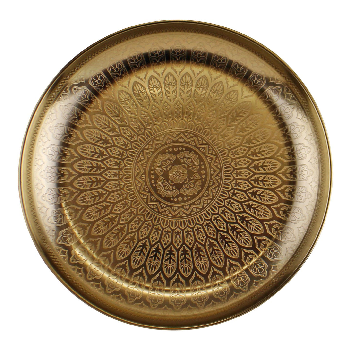 Kasbah Design Decorative Gold Metal Tray