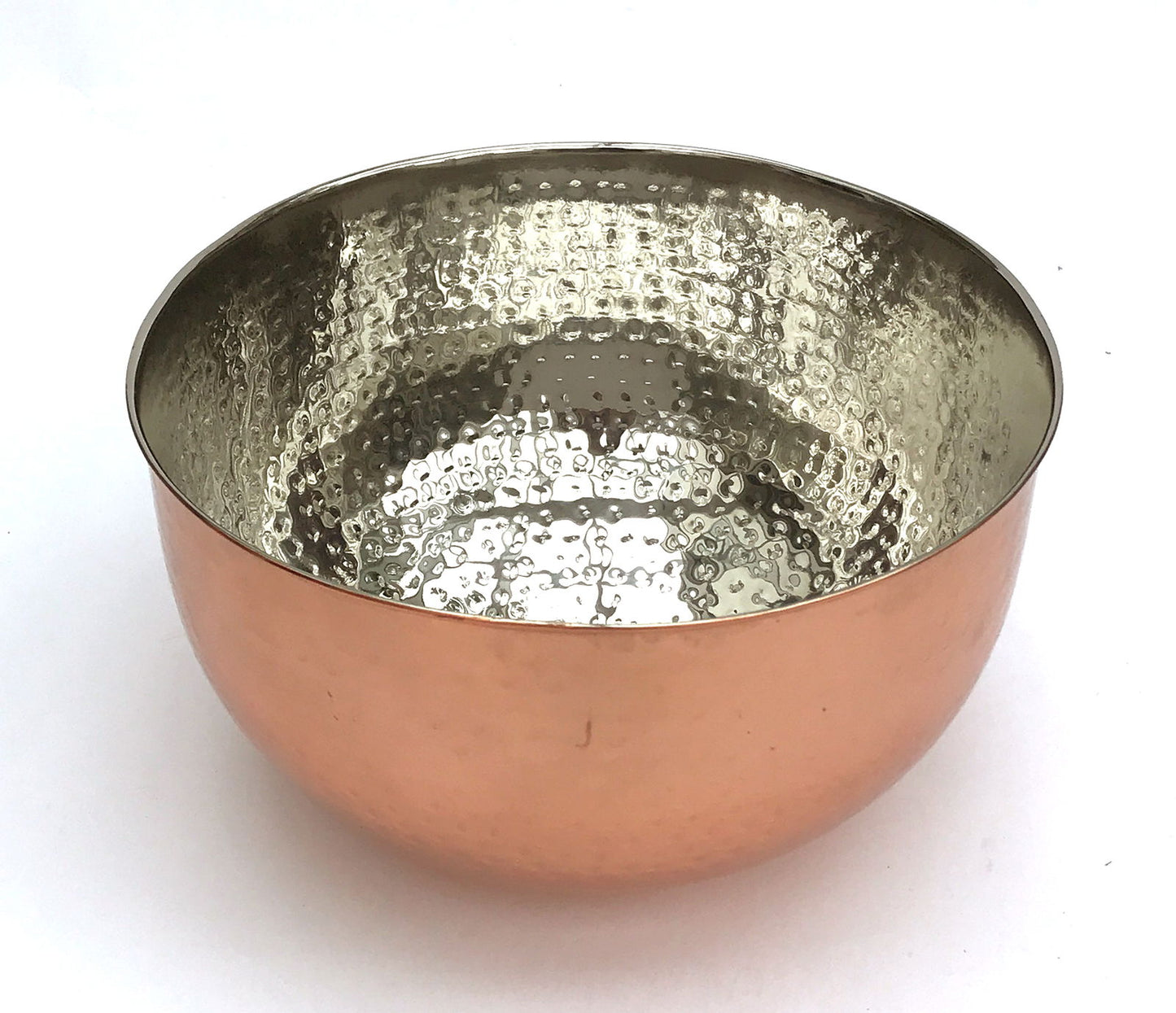 Large Hammered Copper Coloured Bowl