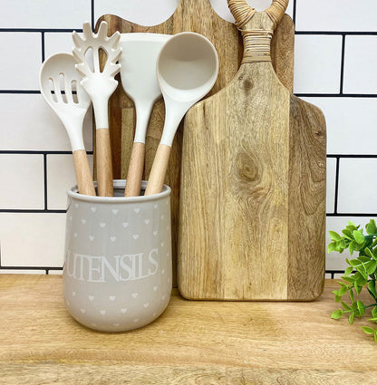 Hearts Design Utensil Holder