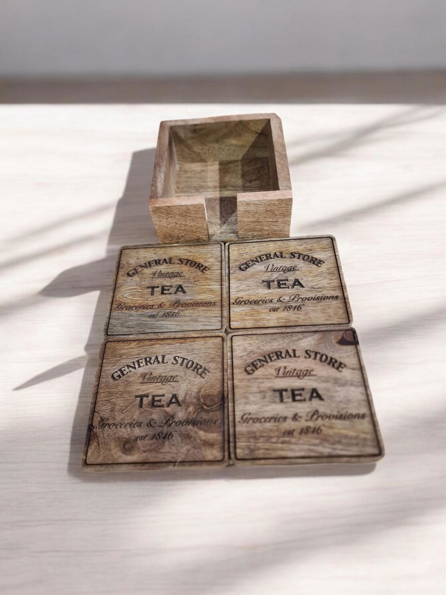 Tea General Store Coasters Set Of 4