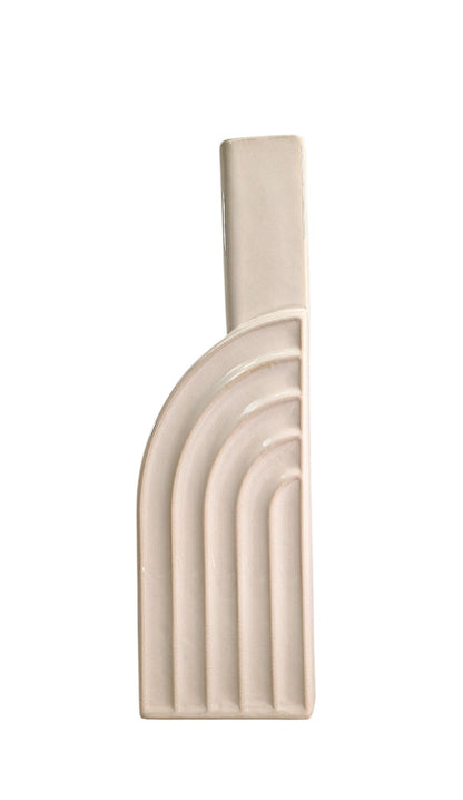 White Half Arch Vase