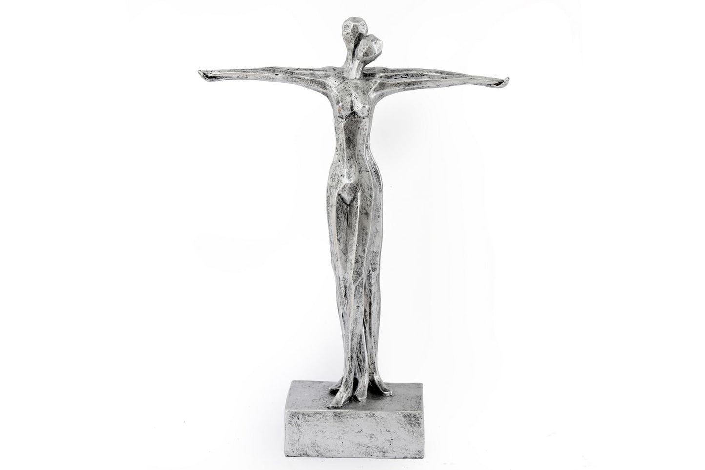 Silver Standing Couple Statue