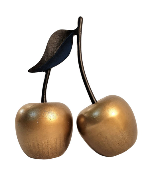 Gold Aluminium Cherry Ornament 22.5cm