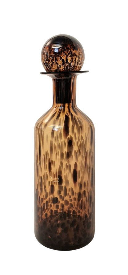 Leopard Design Glass Jar or Bottle Style Ornament 52cm