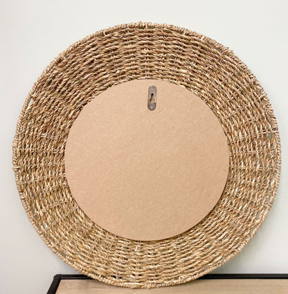 Natural Seagrass Mirror 50cm