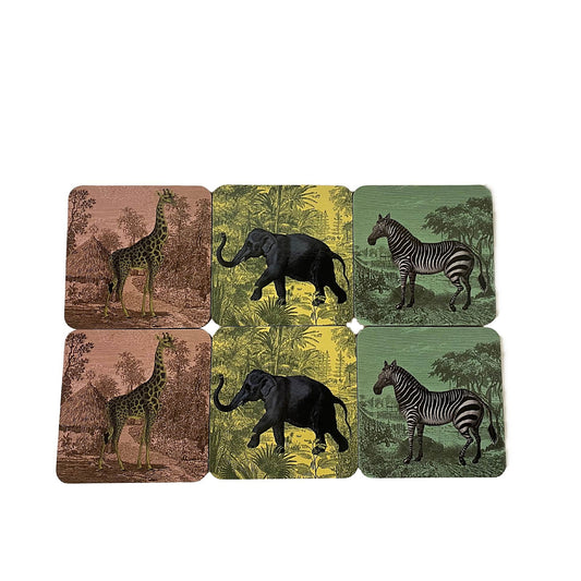 Pack of Six Safari Coasters